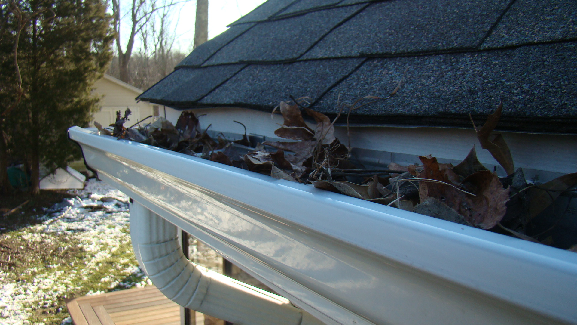 gutter cleaning before